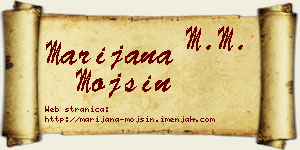 Marijana Mojsin vizit kartica